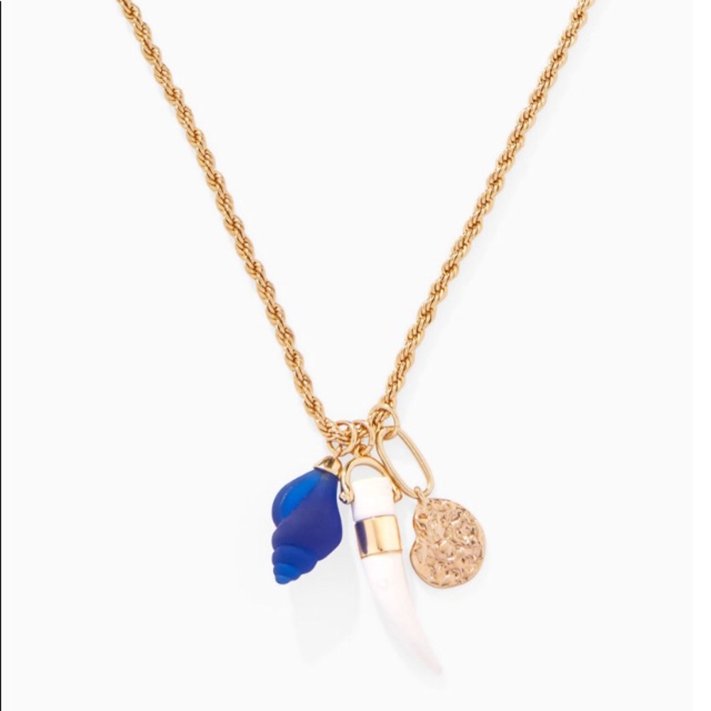 Beach Long Pull Tie Charm Necklace
